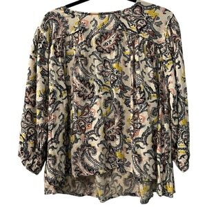 MASAI Women’s Paisley Peasant Blouse Size M